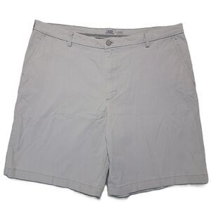 IZOD Saltwater Stretch Mens 38 Shorts Straight Chino Gray 9.5โ Inseam